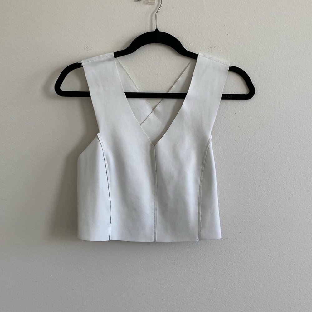 Zara White Crop Tank